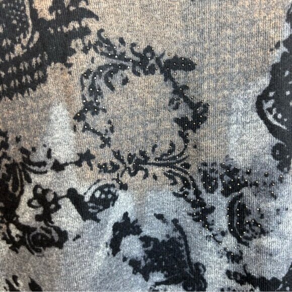 Vex Collection Patterned Long Sleeve Round Neck Sweater - Picture 2 of 5